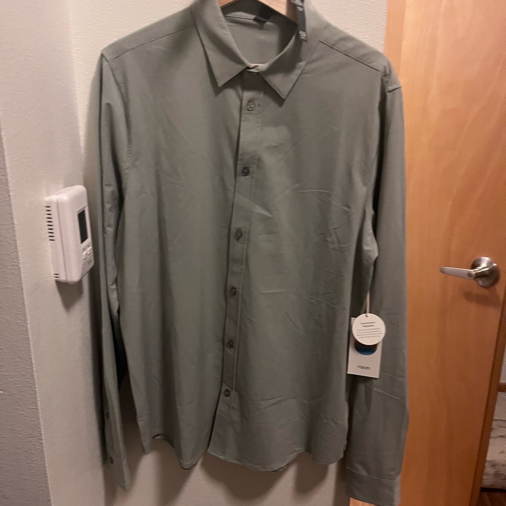 Vuori white sage Casual Button-Down Shirt